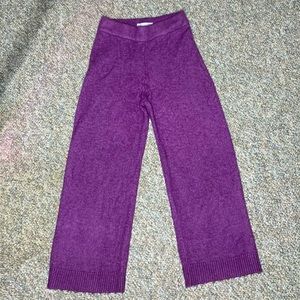 Zara girls purple knitted pants
